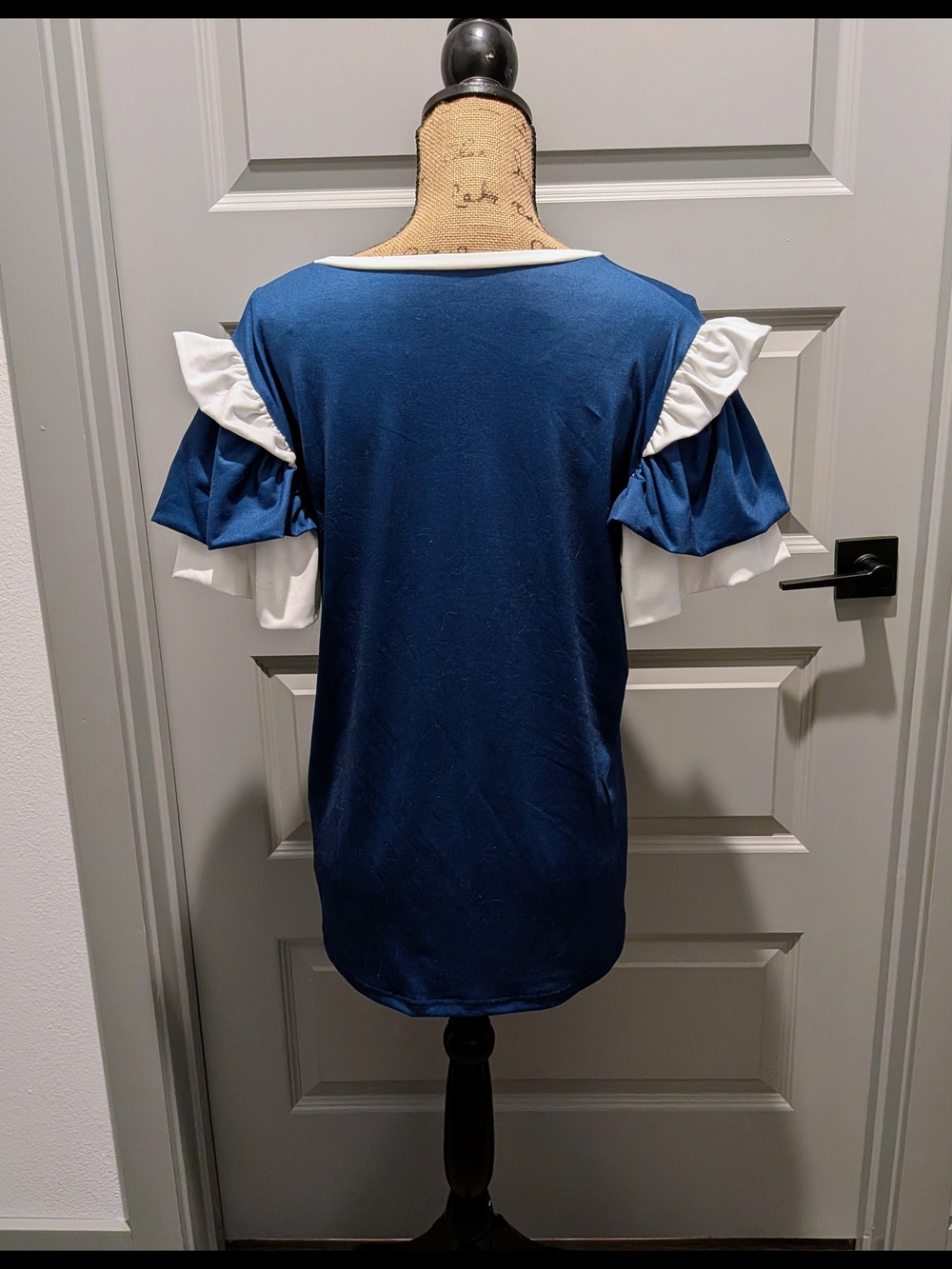 Blue "Game Day" Ruffle Sleeve Top - Picture 3 of 4
